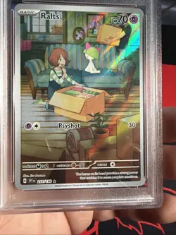 Pokemon TCG Ralts 211/198 Illustration Rare - Scarlet & Violet PSA 9 Graded - Image 3