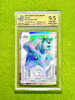 SULLEY of MONSTERS INC. Disney 100 REFRACTOR RPA 9.5 GEM MT SP 2023 Topps Chrome - Image 1