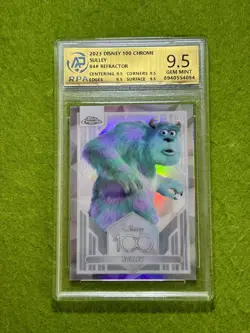 SULLEY of MONSTERS INC. Disney 100 REFRACTOR RPA 9.5 GEM MT SP 2023 Topps Chrome - Image 5