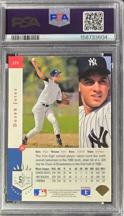 1993 Upper Deck SP Derek Jeter PSA 6 - Image 2