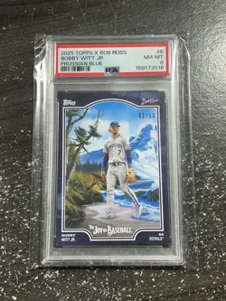 2025 Topps x Bob Ross The Joy of Baseball #6 Bobby Witt Jr #/50 PSA 8 Sh - Image 1