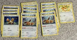 Pokemon TCG Eevee 16 Card Lot Regular English Darkness Ablaze/Lost Thunder - Image 1