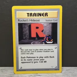 Pokemon Rocket's Hideout 63/64 Team Rocket Trainer Stadium Pokemon Card - NM - Image 1