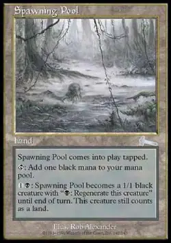 MTG English Spawning Pool Light Play Foil Urza's Legacy - Image 1