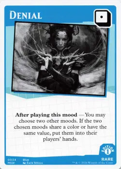 MTG Secret Lair Mood Swings - Denial - Rare - Card # 0034 - Image 1