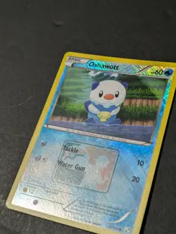 Oshawott 27/114 LP Pokemon League Promo Crosshatch Holo Foil BW B&W Pokemon Card - Image 2