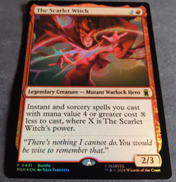 MTG The Scarlet Witch Foil | Promo | NM | Marvel Super Heros | Rare Creature | - Image 2
