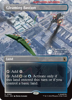 Gleaming Bastion (FOIL) x1 - MTG Marvel Super Heroes MSH #382 - Image 1
