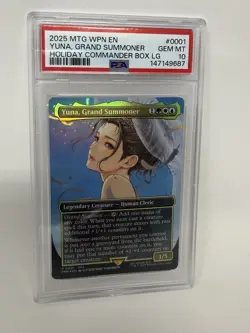 MTG 2025 FINAL FANTASY YUNA, GRAND SUMMONER BORDERLESS PROMO PSA 10 POP 26 - Image 2