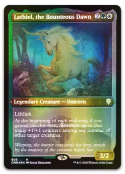 Lathiel, the Bounteous Dawn (Foil Etched) #605 NM Commander Legends Magic MTG - Image 1