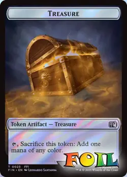 Hero 0003&Treasure 2Sided Token 3&23 MTG FINAL FANTASY Token NP Foil - Image 2
