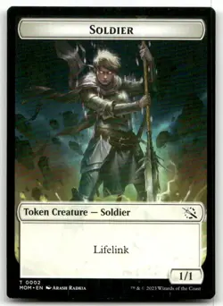 Soldier Token #2 (LP) March of the Machine MOM Magic MTG - Image 1