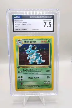Nidoqueen Holo Rare 1st Edition Jungle Set 7/64 CGC 7.5 Pokemon Card 1999 WOTC - Image 1