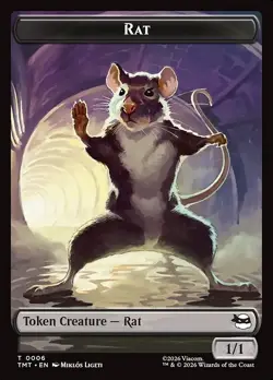 Rat / Copy x1 1x Double-Sided FOIL Token TMT TMNT NM MTG - Image 1