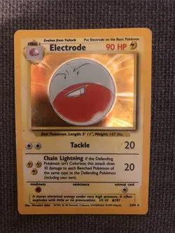 Electrode 2/64 Pokemon Jungle Set Rare Holo MISSING SYMBOL Trading Card 1999 - Image 1