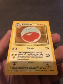 Electrode 2/64 Pokemon Jungle Set Rare Holo MISSING SYMBOL Trading Card 1999 - Image 4