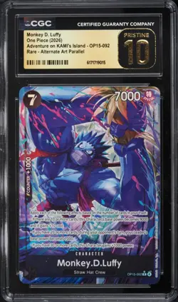 2026 One Piece Adventure On KAMI's Island Monkey D. Luffy OP15-092 CGC PRISTINE - Image 1