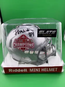 Jeremiah Smith Signed 2024 OSU National Championship Mini Helmet SWAU Certified - Image 1
