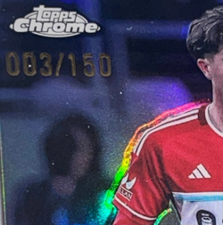 RARE BRIAN GUTIERREZ /150 BLUE REFRACTOR CARD 2025 TOPPS CHROME MLS CHICAGO FIRE - Image 2