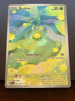 Budew 221/217 Illustration Rare ME: Ascended Heroes Pokemon Holo - Image 1