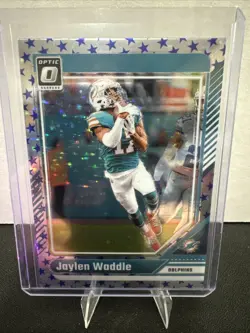 Jaylen Waddle, Stars Prizm Parallel #124 - 2024 Panini Donruss Optic - Image 1