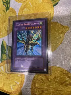 Yu-Gi-Oh! TCG Gaia the Dragon Champion LOB-125 Secret Rare Holo EN unlimited - Image 1