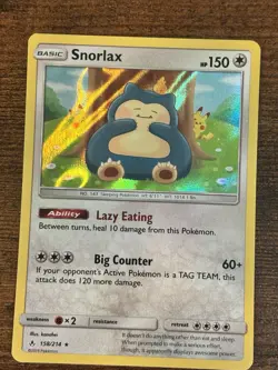 The Pokemon Company Snorlax 158/214 Unbroken Bonds Holo Rare EN 150 HP - Image 2