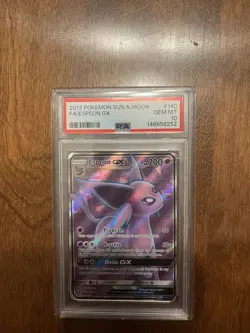 PSA 10 Espeon GX 140/149 Full Art Sun & Moon Base Set Pokemon GEM MINT - Image 1