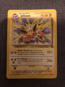 Pokemon TCG Jolteon Jungle 20/64 Non-Holo Card Unlimited Rare - Image 1
