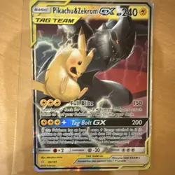 Pokemon Pikachu & Zekrom GX TAG TEAM 33/181 SM-Team Up Holo Ultra Rare EN - Image 1