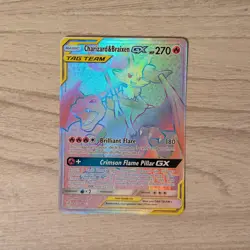 Charizard & Braixen GX (251/236) Secret Rare Rainbow Pokemon Card - NEAR MINT - Image 1