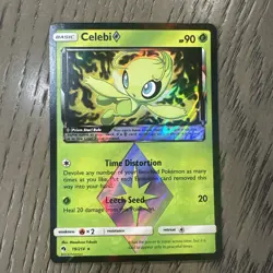 Celebi Prism Star 19/214 LP/NM Lost Thunder Rare Holo Foil Pokemon TCG Set Card - Image 1