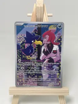 Team Rockets Murkrow 200/182 Destined Rivals Illustration Rare Pokemon TCG Card - Image 1
