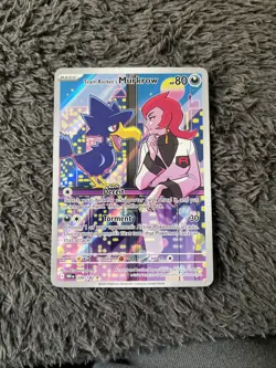 Pokemon TCG Team Rockets Murkrow Card 200/182 Destined Rivals Illustration Rare - Image 1