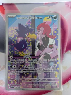 Pokemon TCG Team Rockets Murkrow Card 200/182 Destined Rivals Illustration Rare - Image 2