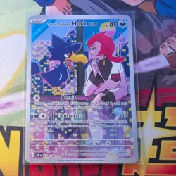 Pokemon TCG Team Rockets Murkrow Card 200/182 Destined Rivals Illustration Rare - Image 1