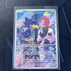 Pokemon TCG Team Rockets Murkrow Card 200/182 Destined Rivals Illustration Rare - Image 1