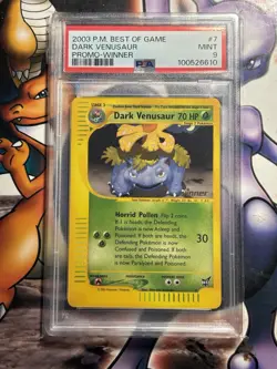 2003 Pokemon ~ Best of Game Winner Promo ~ Dark Venusaur #7 ~ PSA 9 MINT - Image 1