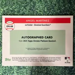 Angel Martinez Rookie (On Card) Auto 2025 Topps Chrome Platinum #CPA-AM - Image 2