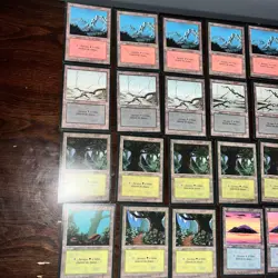 36x MTG Basic Lands Lot French Black Border Revised Foreign FBB Island Mountain - Image 2