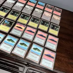 36x MTG Basic Lands Lot French Black Border Revised Foreign FBB Island Mountain - Image 5