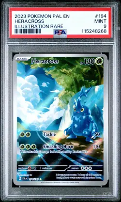Pokemon card Heracross 194/193 PAL EN Paldea Evolved English 2023 PSA 9 MINT #2 - Image 2