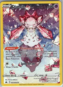 Diancie GG13/GG70 SWSH: Crown Zenith: Galarian Gallery - Pokemon Card - NM - Image 1
