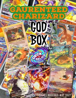 Huge 100 Pokemon Card GUARANTEED CHARIZARD PACK Mystery Lot Ex Holo Foil TCG 151 - Image 1