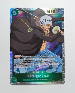 Trafalgar Law OP01-047 SR Holo Foil Super Rare One Piece Game Card TCG NM - Image 1