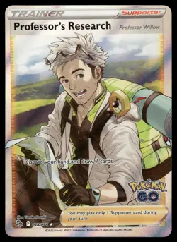 Professor's Research Full Art Ultra Rare Pokemon GO 078/078 LP ERROR CARD MISCUT - Image 1