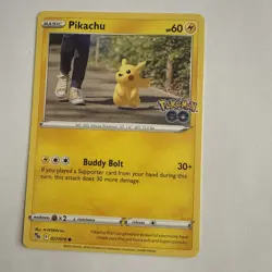 Pikachu 027/078 Pokemon Go Card Pokemon TCG Regular NM - Image 3