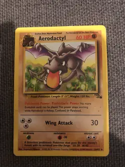 Pokemon TCG Aerodactyl 16/62 Fossil Non Holo Rare Card - Image 1