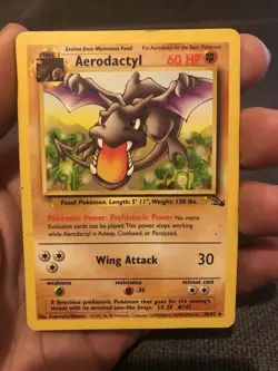 Pokemon TCG Aerodactyl 16/62 Fossil Non Holo Rare Card - Image 5