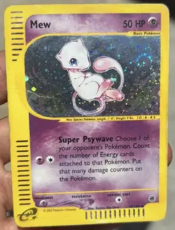 Pokemon Card- Mew-Expedition-Holo-19/165-Rare-ENG-PL-SWIRL - Image 1